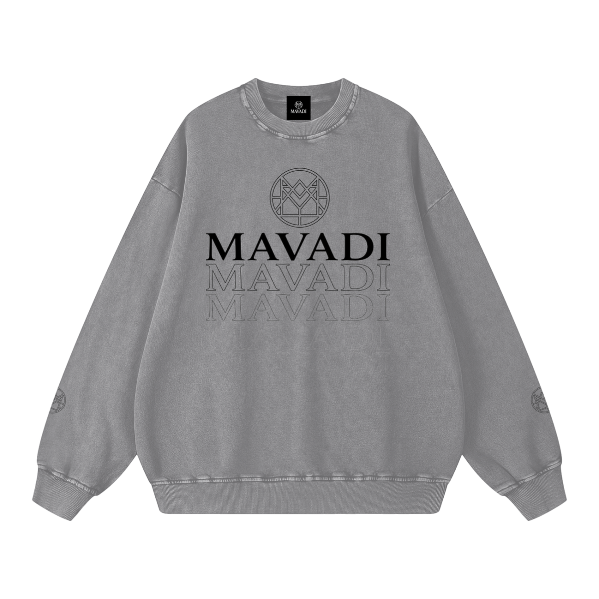 MAVADI Essentials Echo Stack Snow Wash Sweatshirt