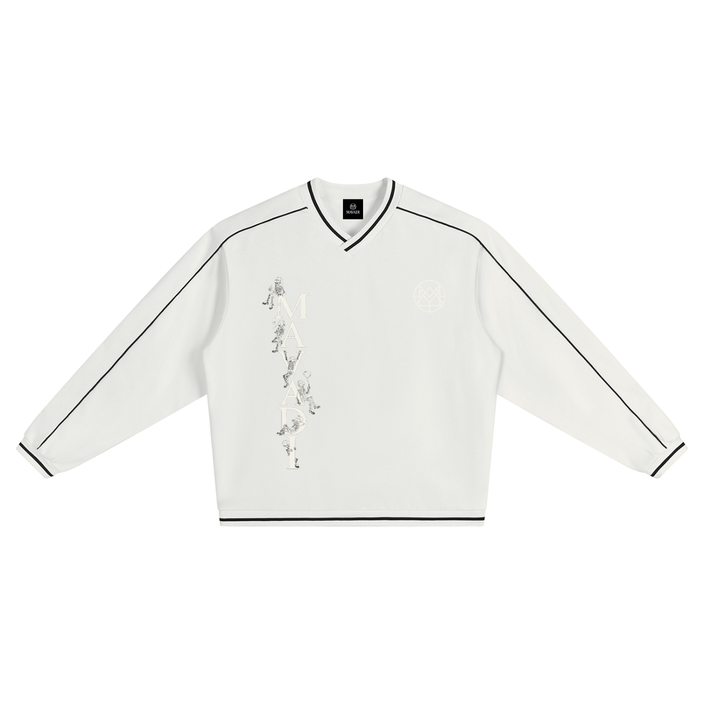 MAVADI Love iZ 4EVER Unisex Color Block V-Neck Sweatshirt