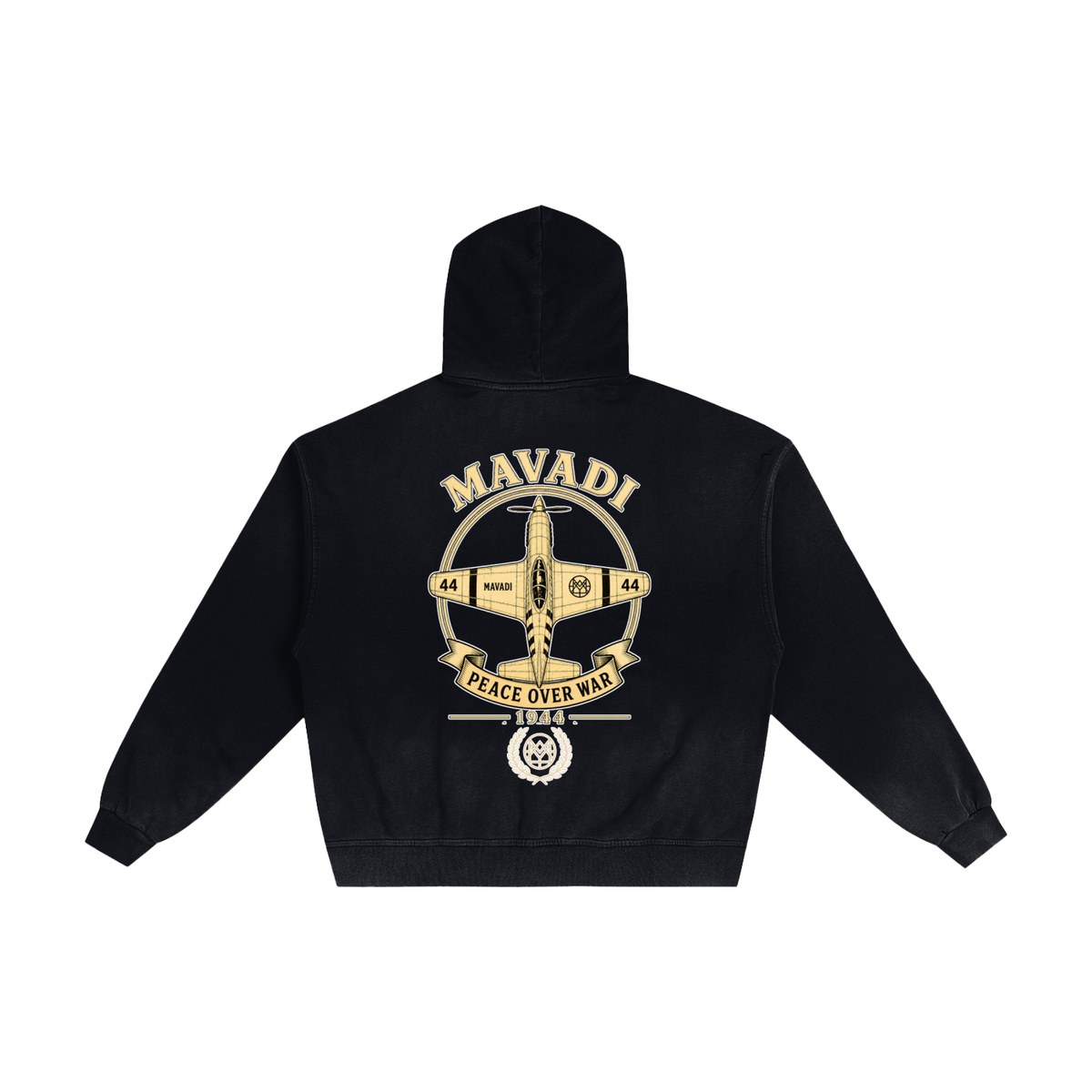 1944 MAVADI Rebel Hand-Frayed Sunfade Zip Hoodie