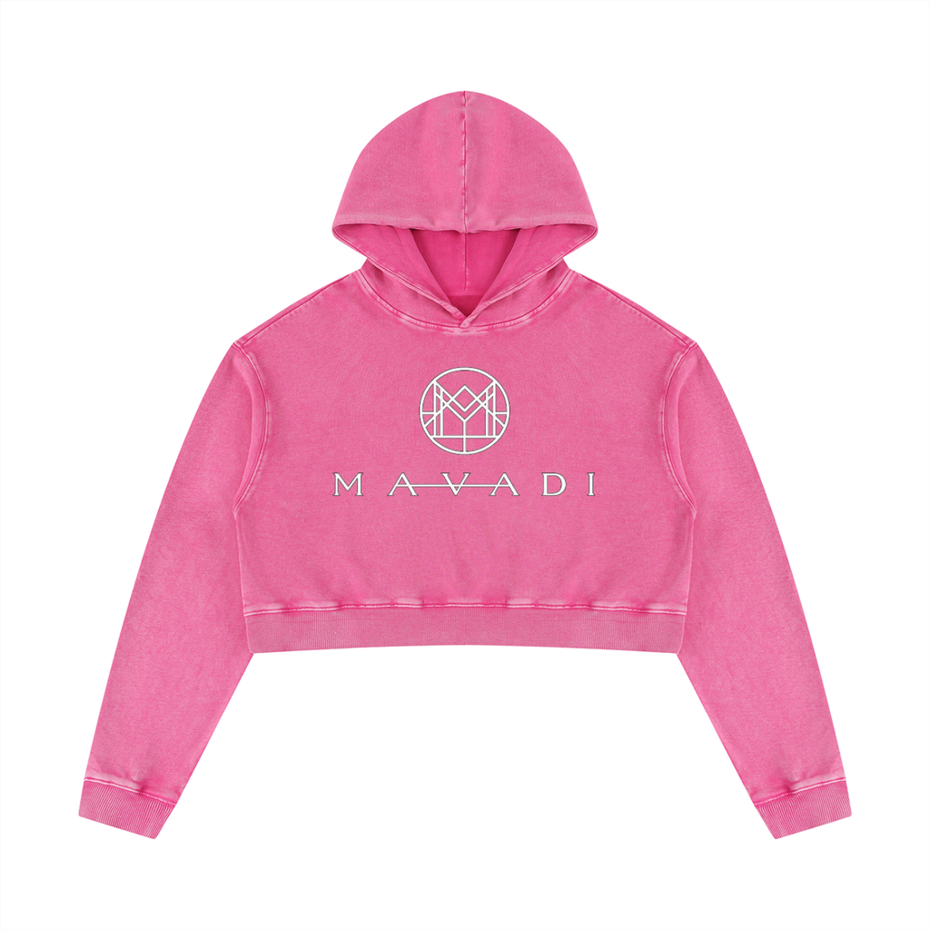 MAVADI FEMME Washed Crop Hoodie