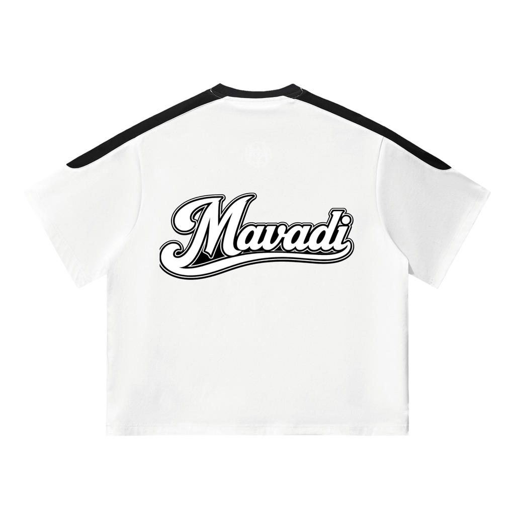 MAVADI Heritage Script Color Block Oversized T-Shirt