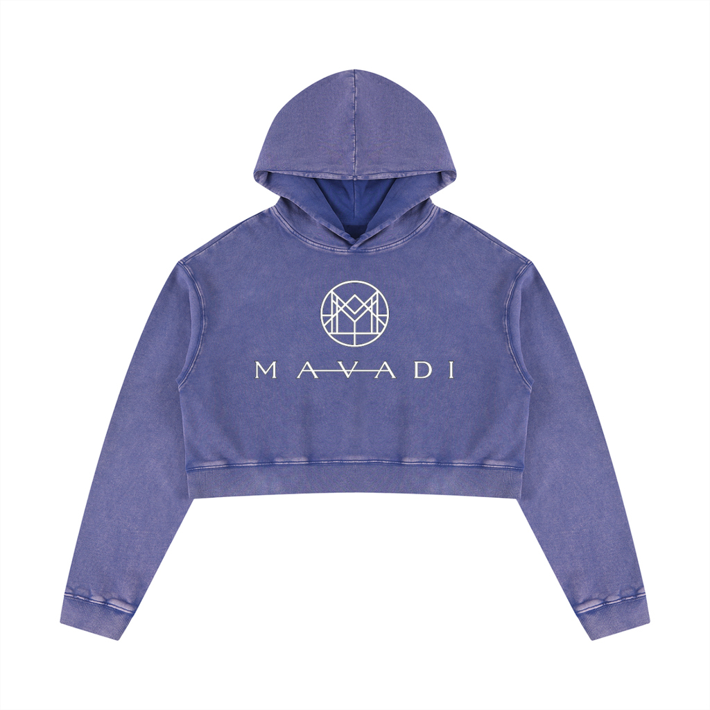 MAVADI FEMME Washed Crop Hoodie