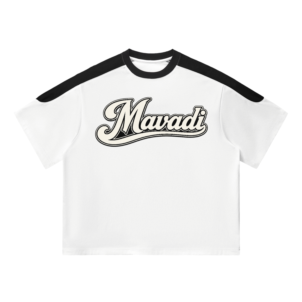 MAVADI Heritage Script Color Block Oversized T-Shirt