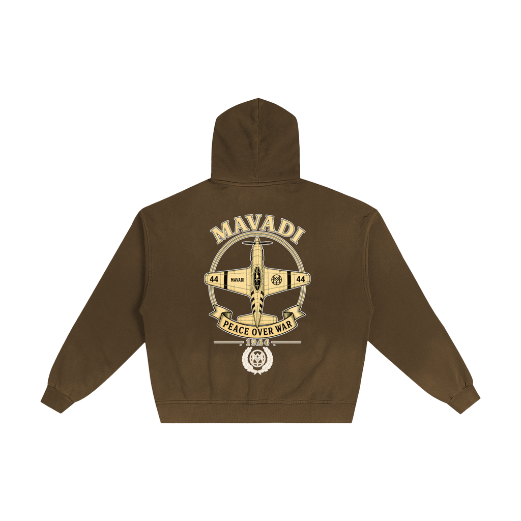 1944 MAVADI Rebel Hand-Frayed Sunfade Zip Hoodie