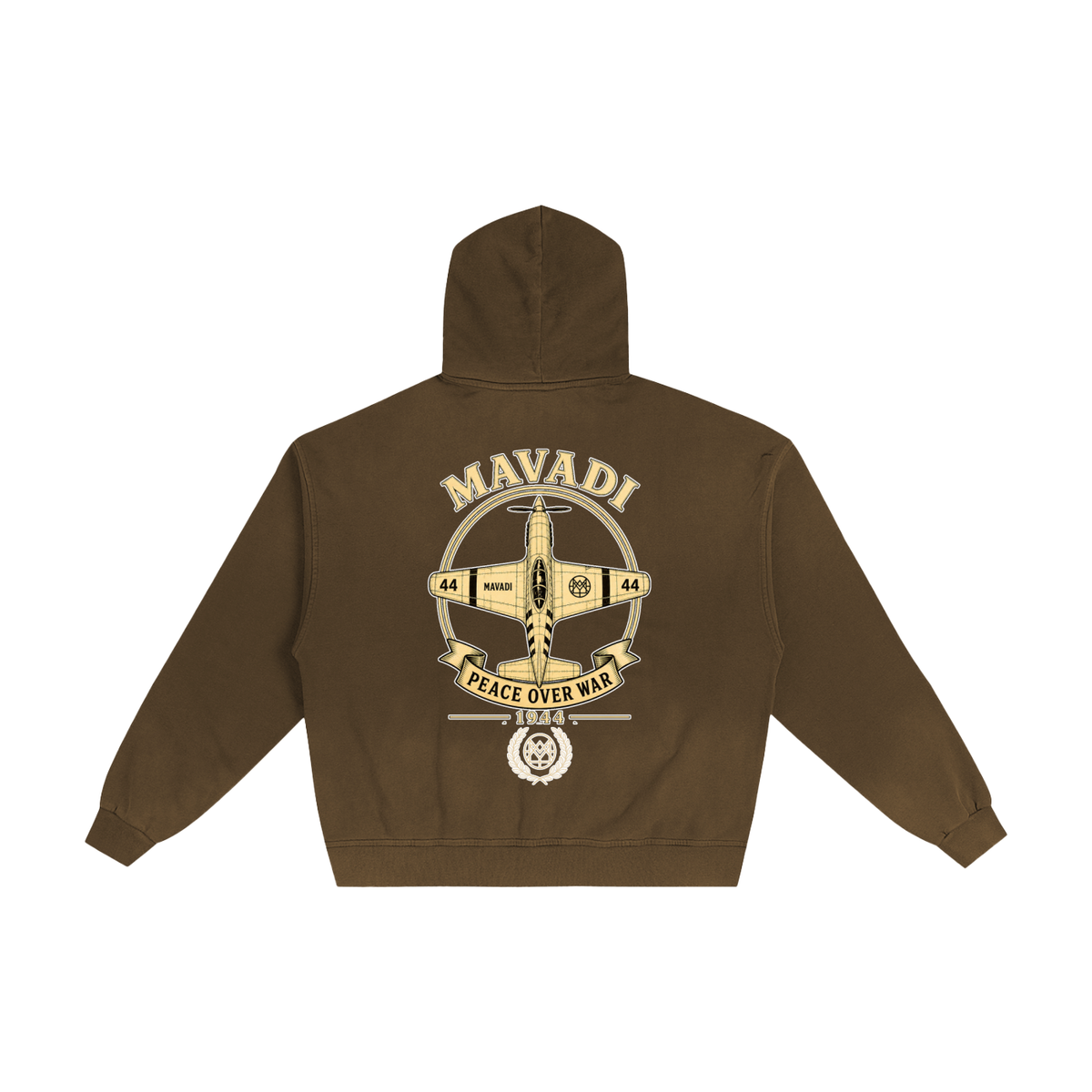 1944 MAVADI Rebel Hand-Frayed Sunfade Zip Hoodie