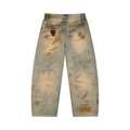 Men’s Vintage Wash Barrel Leg Jeans