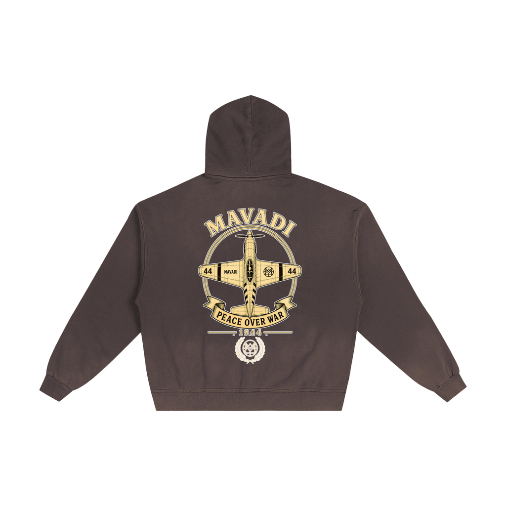 1944 MAVADI Rebel Hand-Frayed Sunfade Zip Hoodie