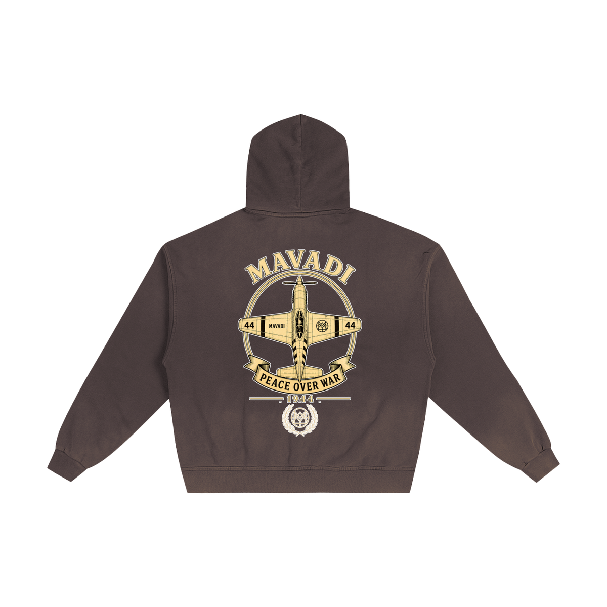 1944 MAVADI Rebel Hand-Frayed Sunfade Zip Hoodie
