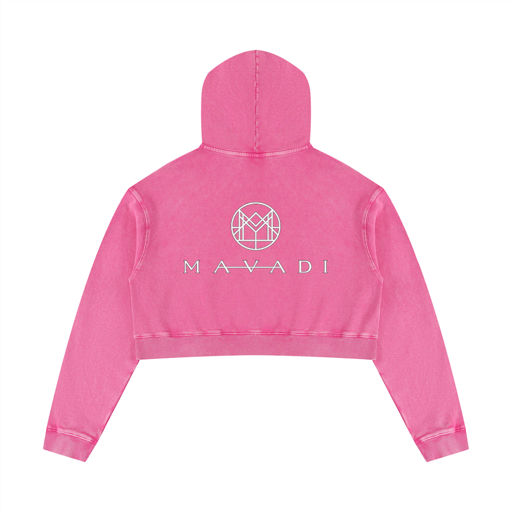 MAVADI FEMME Washed Crop Hoodie