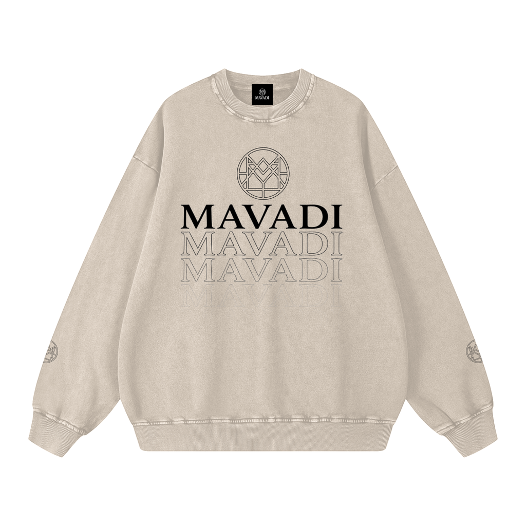 MAVADI Essentials Echo Stack Snow Wash Sweatshirt