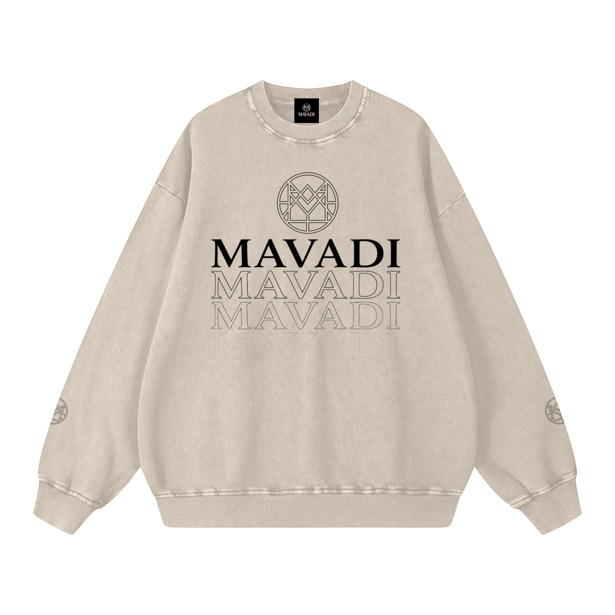 MAVADI Essentials Echo Stack Snow Wash Sweatshirt