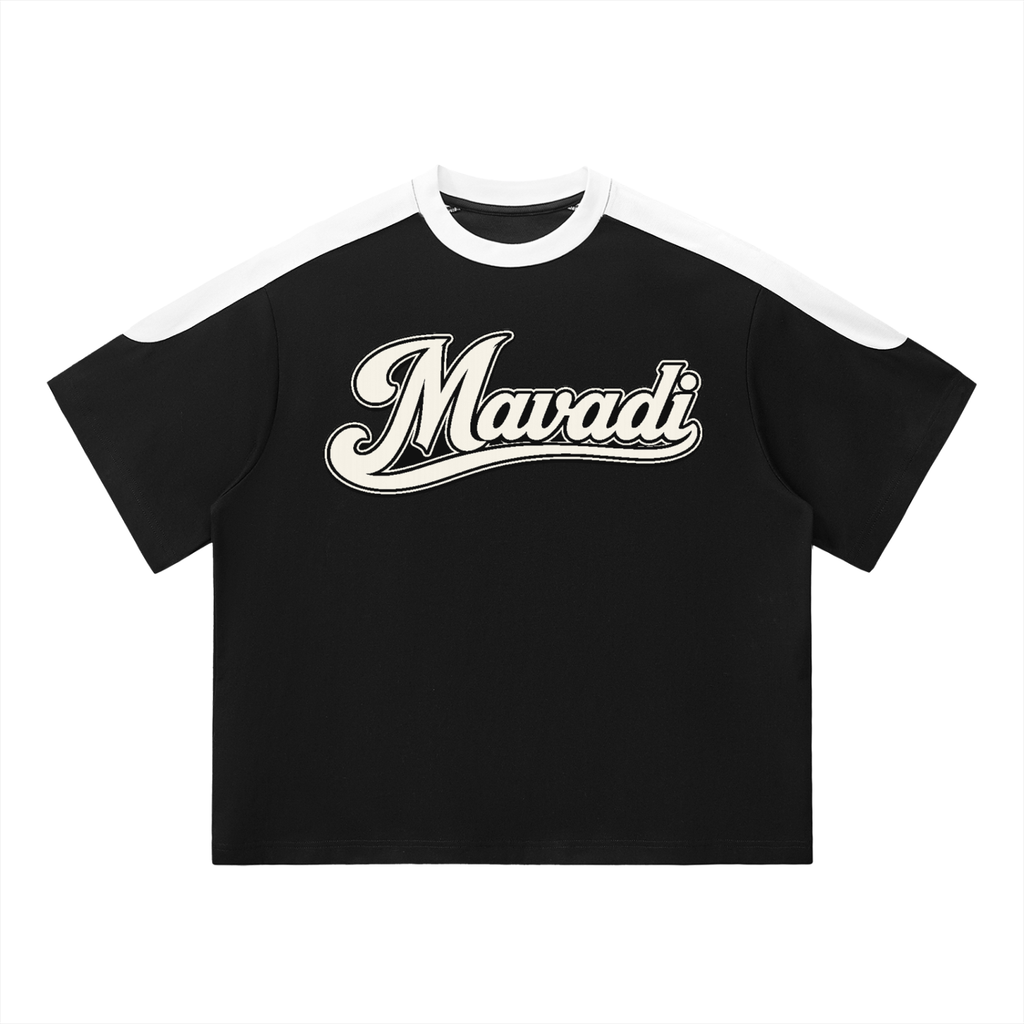 MAVADI Heritage Script Color Block Oversized T-Shirt