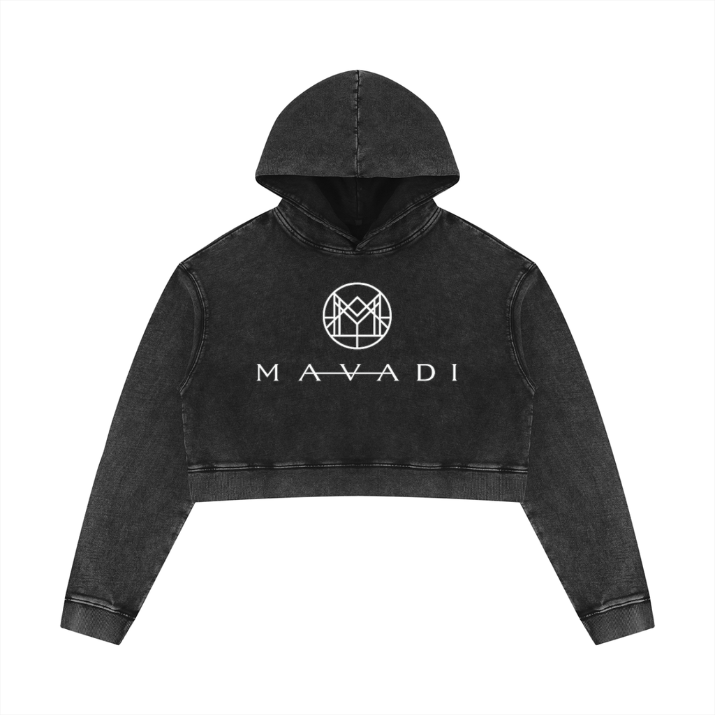 MAVADI FEMME Washed Crop Hoodie