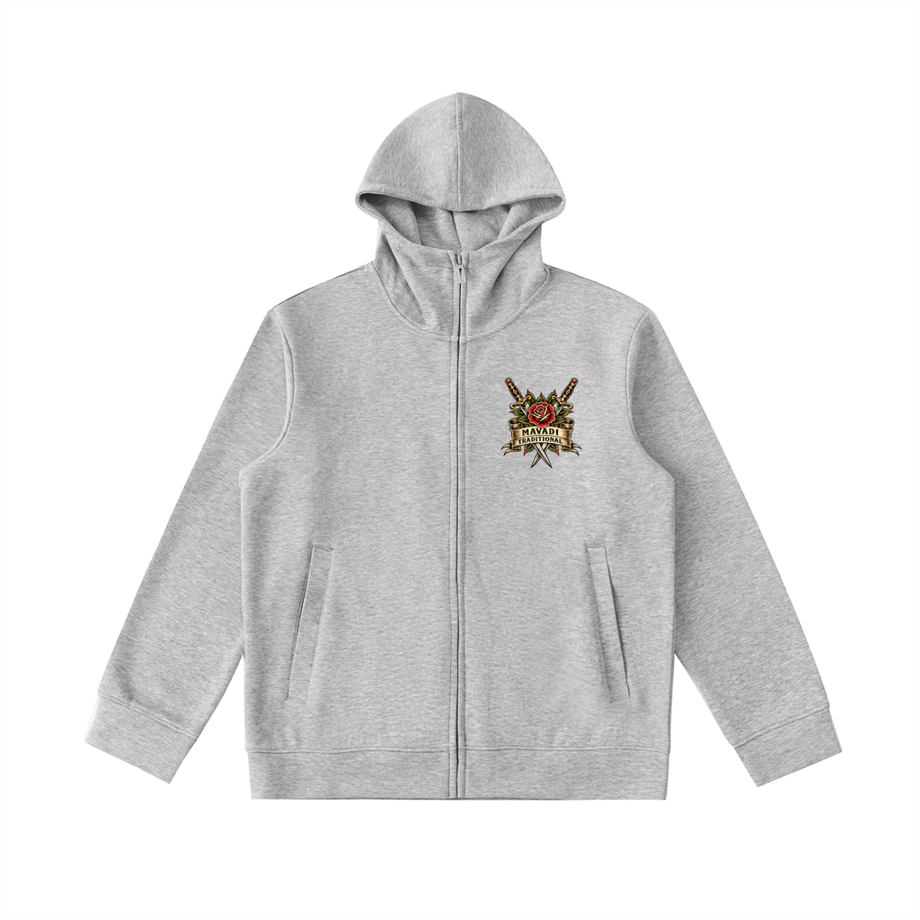 Essential Heavyweight High Neck  Zip-Up Hoodie