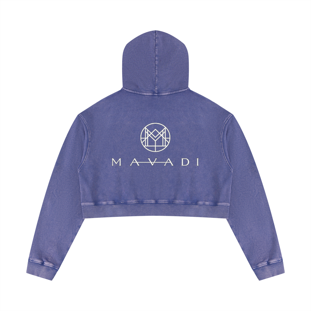 MAVADI FEMME Washed Crop Hoodie