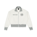MAVADI Femme — Striped Rib Collar Zip Jacket