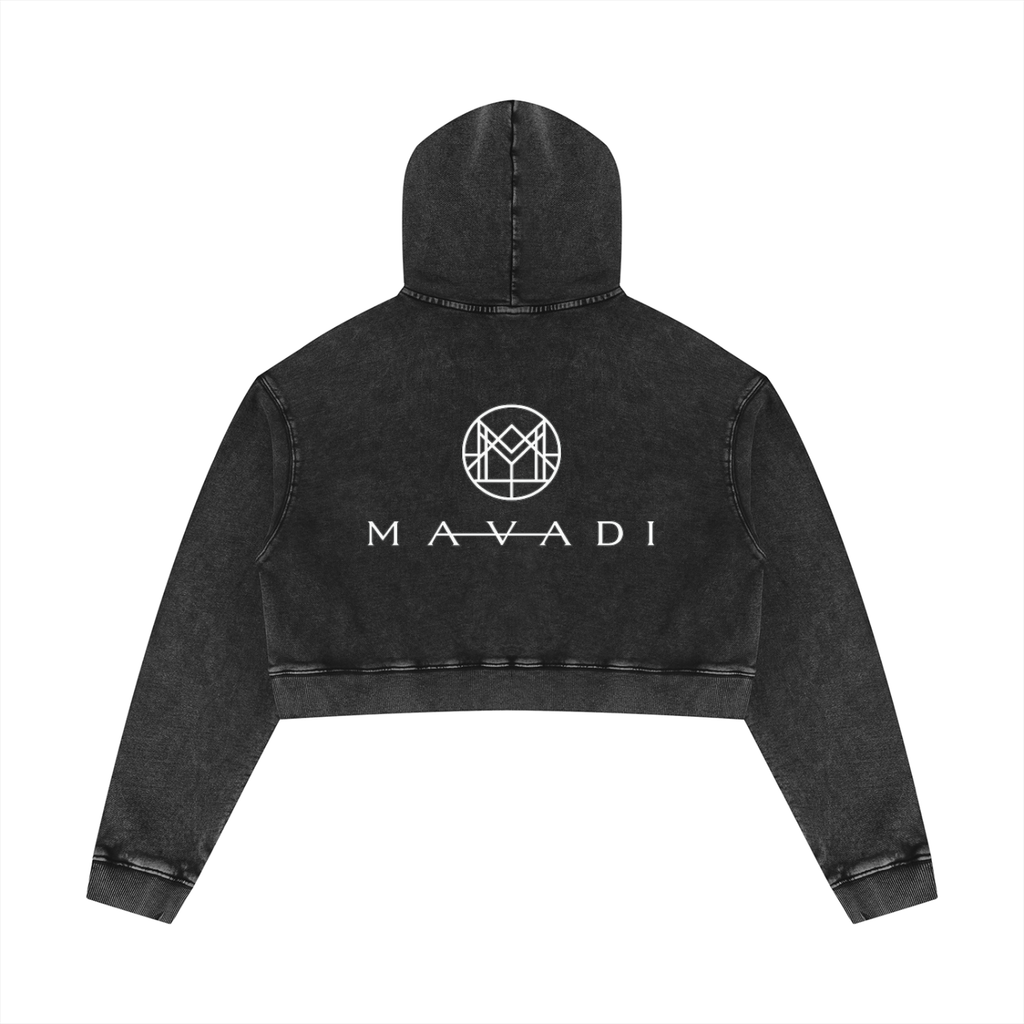 MAVADI FEMME Washed Crop Hoodie
