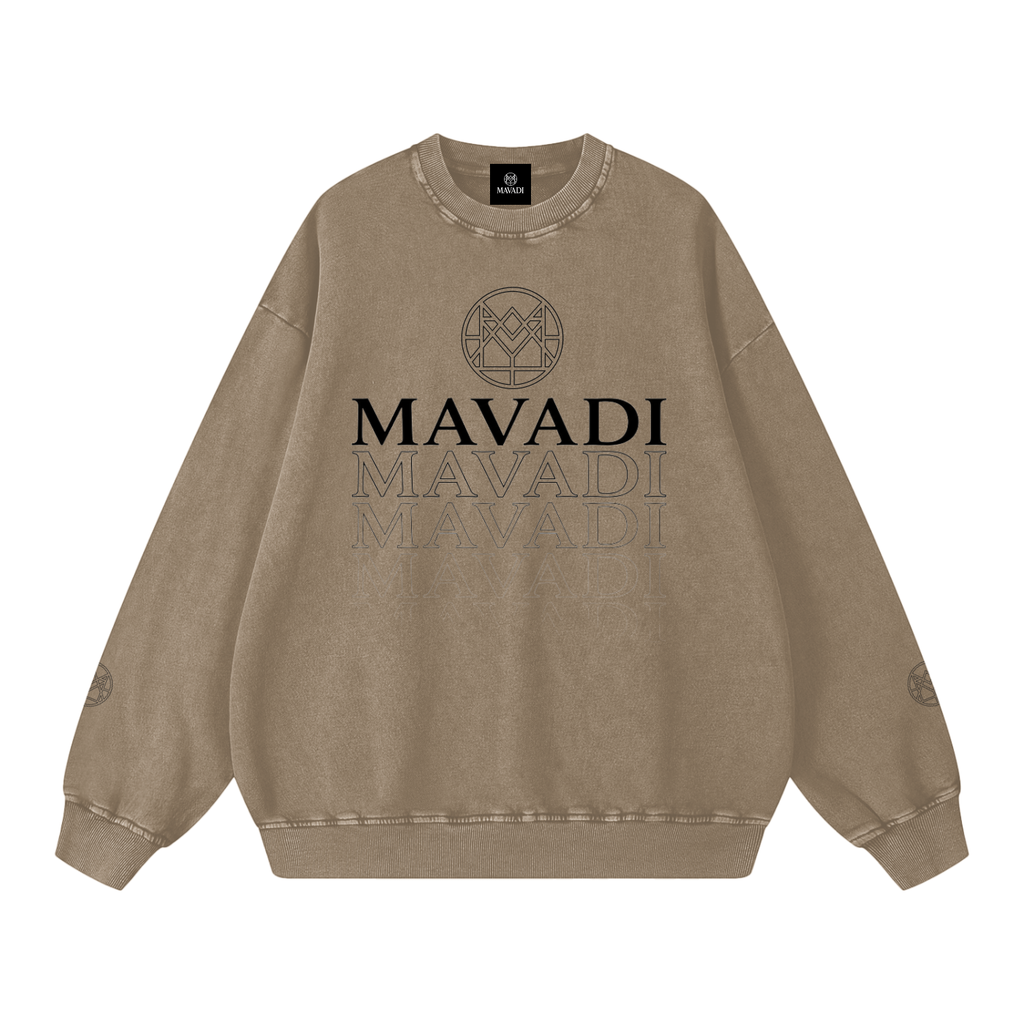 MAVADI Essentials Echo Stack Snow Wash Sweatshirt