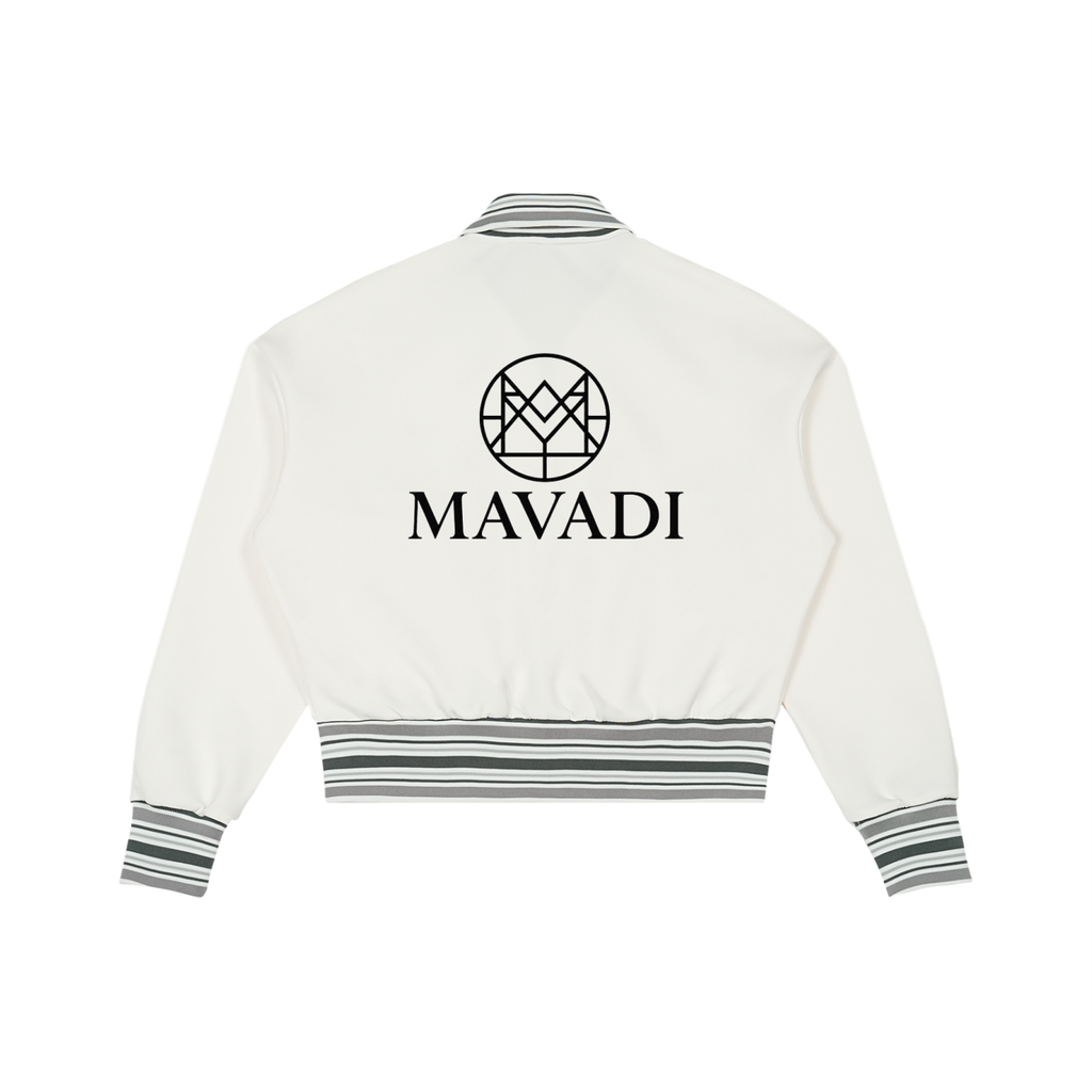 MAVADI Femme — Striped Rib Collar Zip Jacket